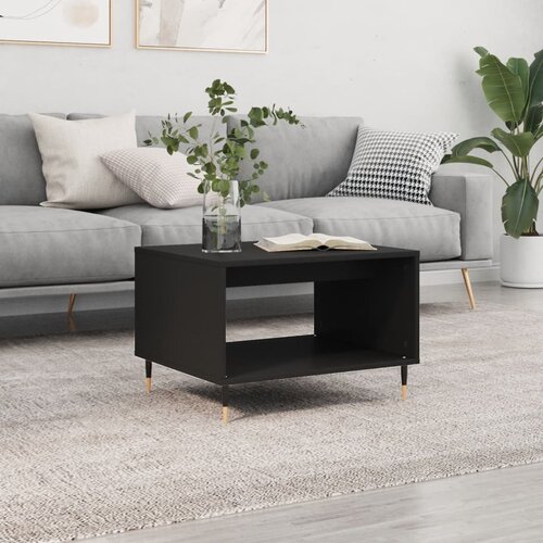 vidaXL Klubska mizica črna 60x50x40 cm inženirski les Cene