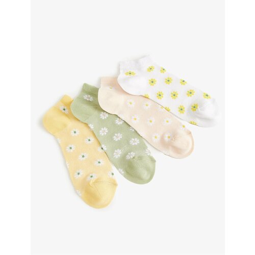 Koton Floral 4-Piece Booties Socks Set Multicolored Slike