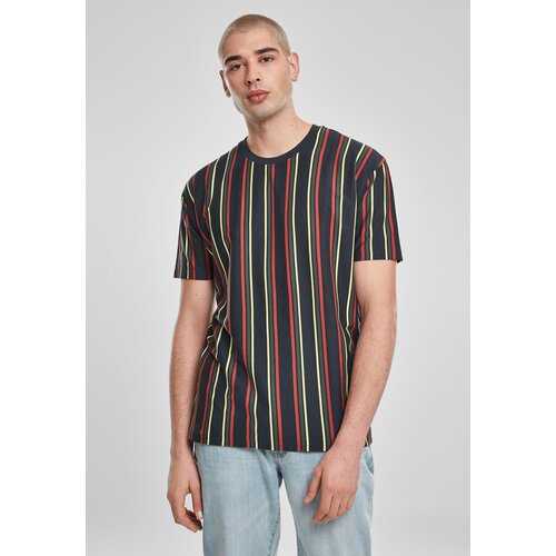 UC Men Printed Oversized Retro Striped Midnight Blonde/Tan T-Shirt Slike