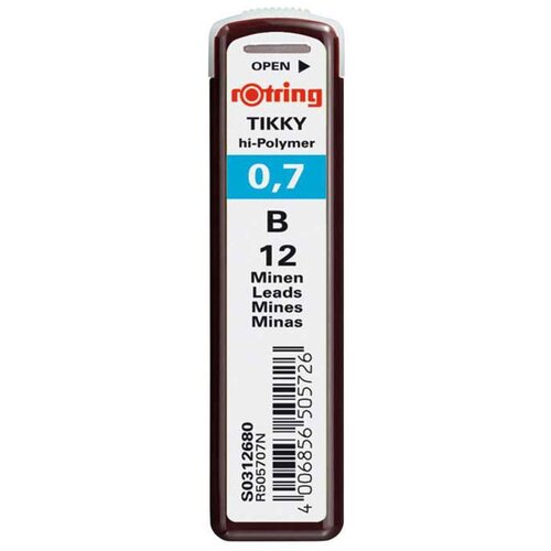 Rotring Mine za tehnični svinčnik, B, 0.7 mm, 12 kosov Cene
