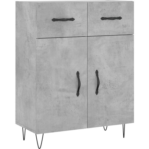 vidaXL Komoda betonsko siva 69,5x34x90 cm inženirski les, (20807227) Cene