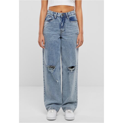 Urban Classics Women&amp;#039;s jeans Distressed 90&amp;#039;s light blue washed Slike