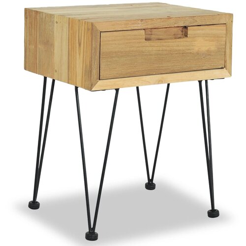 The Living Store Nočna omarica 40x30x50 cm masivna tikovina - Nočna Omarica, (21421058) Slike
