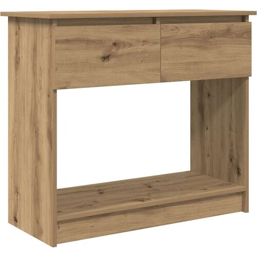 Maison Chic konzolna miza - miza ob steni s predali artisan hrast 85,5x38,5x74,5 cm, (21786361) Cene