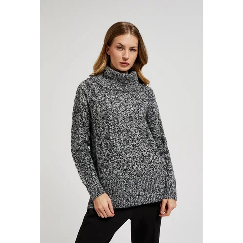 Moodo Women's melange sweater - black