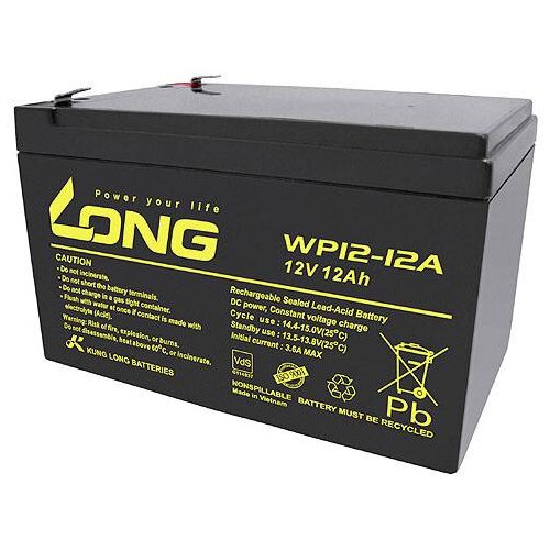 Long WP12-12A/F1 WP12-12A/F1 svinčeni akumulator 12 V 12 Ah svinčevo-koprenast (&Scaron; x V x G) 151 x 98 x 98 mm plo&scaron;čati vtič 4\,8 mm vds certifikacija\, nizko samopraznjenje\, brez vzdrževanja, (20439307) Cene