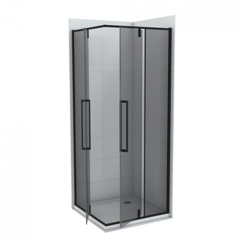 Copen Tu&scaron; kabina CONCEPT ABSOLUT BLACK 90x90x200cm dark staklo 6mm sa pivot vratima (C-02-B6190) Cene