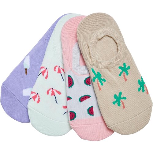 Urban Classics Accessoires Invisible Summer Socks Made of Recycled Yarn 4-Pack Multicolored Slike