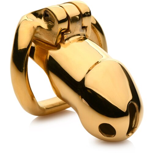 Master Series Midas Locking Chastity Cage 18K Gold-Plated Cene