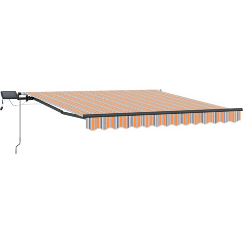 vidaXL Ročno retraktibilno senčilo z LED večbarvno črto 350x250 cm Cene