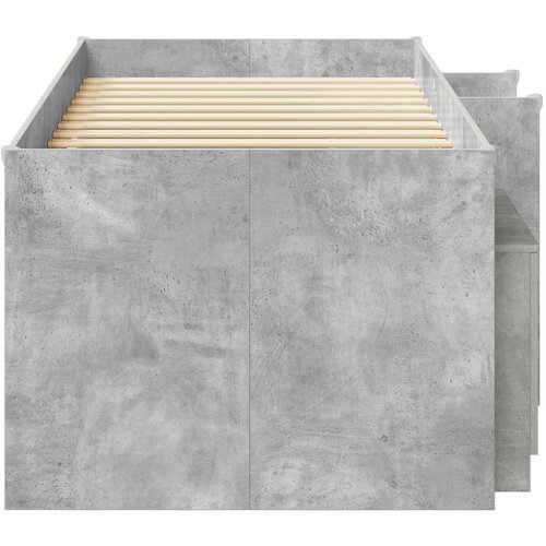 Loft krevet s ormarom 3 kom. Betonska siva Konstruirano drvo 90 x 190 cm Slike