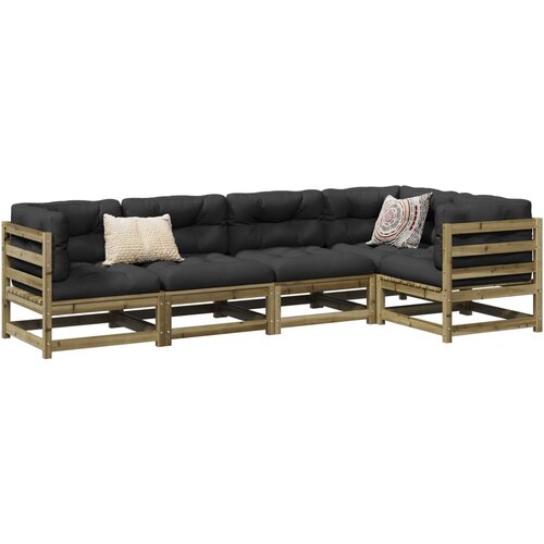 VidaXL 5-dijelni set vrtnih sofa s jastucima od impregnirane borovine Slike