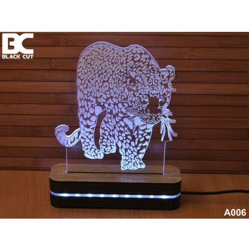 Black Cut 3D lampa jaguar hladno bela Slike
