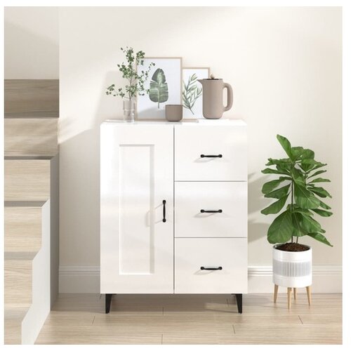  Komoda sjajna bijela 69 5x34x90 cm od konstruiranog drva Cijene