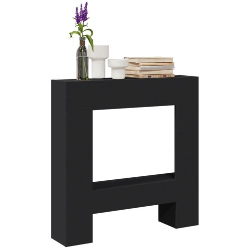 VidaXL Okvir za kamin crni 81x18x82 cm od konstruiranog drva Slike