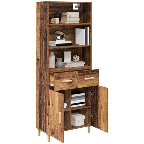  Highboard Staro drvo 69,5 x 32,5 x 180 cm Konstruirano drvo Slike
