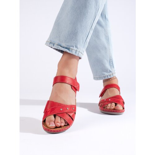 Shelvt Lightweight red women's platform sandals Cijene
