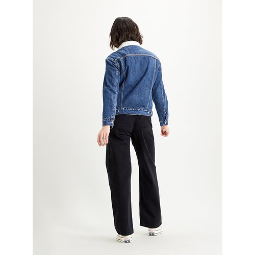 Levi's Blue women's denim jacket with fake fur coat® Cene