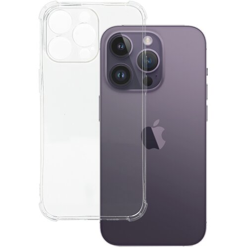 Onasi silikonski ovitek antishock za iphone 15 pro - prozoren Slike