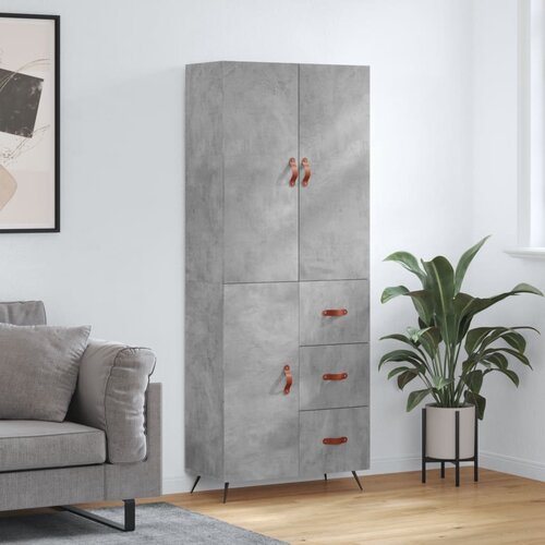  Visoka komoda siva betona 69,5x34x180 cm od konstruiranog drva Slike