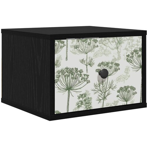  Wall-mounted noćni ormarić GOTHA Crni hrast 36 x 33 x 25 cm Slike