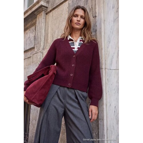 TRENDYOLMILLA Milla ženski duks Twoaw27Hi00150, burgundac Cene