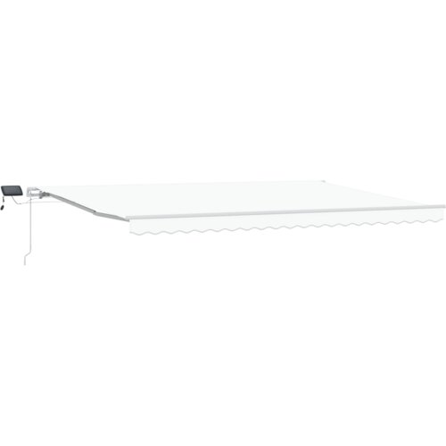 vidaXL Ročna Retraktibilna Tenda z LED Belo 500x350 cm Cene