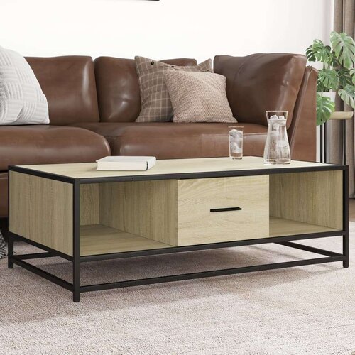 vidaXL Klubska mizica sonoma hrast 100x57x35 cm inženir. les in kovina Cene