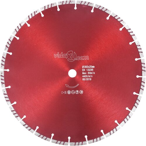 vidaXL Diamantni rezalni disk s turbo jeklom 350 mm Cene