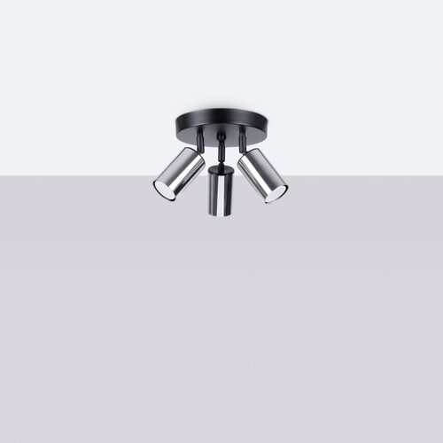 Sollux Lighting Sollux SL.1369 - Spot svetiljka WINX 3xGU10/10W/230V crna/hrom Slike
