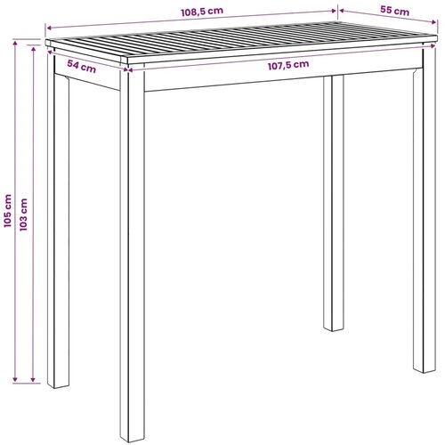  Stol za bar u vrtu Prirodna 108 5 x 55 x 105 cm - Prirodna 108 5 x 55 x 105 cm Slike