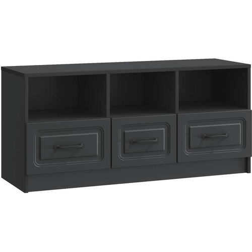 TV omarica s predalom Črna 102 x 34,5 x 47 cm Inženirski les, (5000210506) Cene