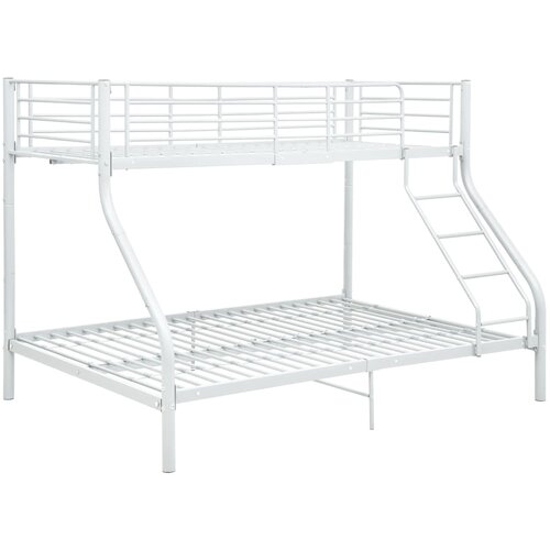 Maison Chic Posteljni okvir pograd - Krevet na sprat - Bunk krevet bel kovinski 140x200/90x200 cm-J14751, (21769145) Cene