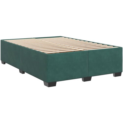 VidaXL Posteljni okvir temno zelen 140x200 cm žamet, (21304493) Slike
