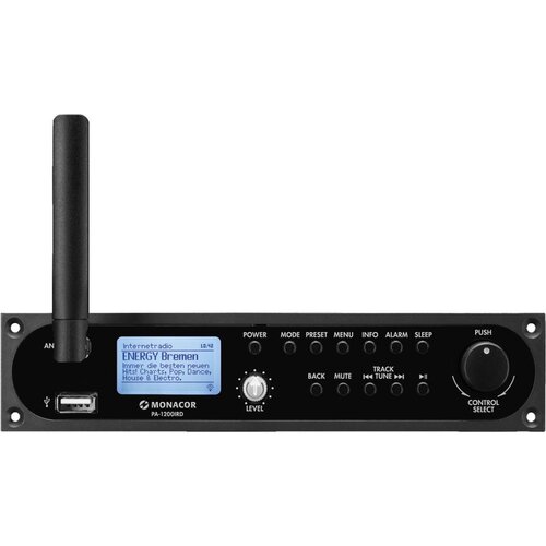 Monacor PA-1200IRD, internetni radio, DAB+, FM RDS tuner, USB predvajalnik - - Audio-Kondric Cene