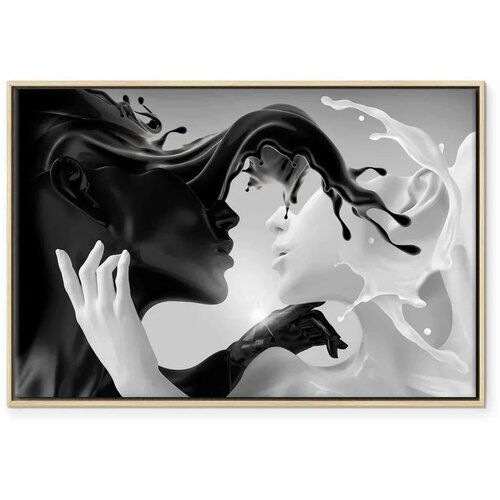  Slika - Tender Opposite (1 Part) Wide 60x40 U prirodnom drvenom okviru Cene