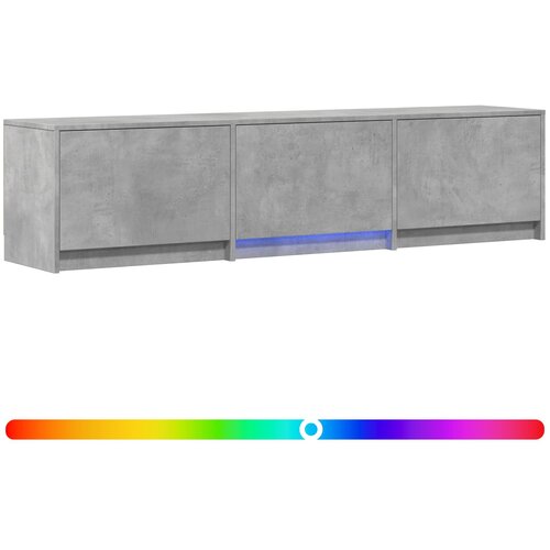 vidaXL TV omarica z LED osvetlitvijo Z LED Beton Siva 165 x 34 x 40 cm, (5000210307) Cene
