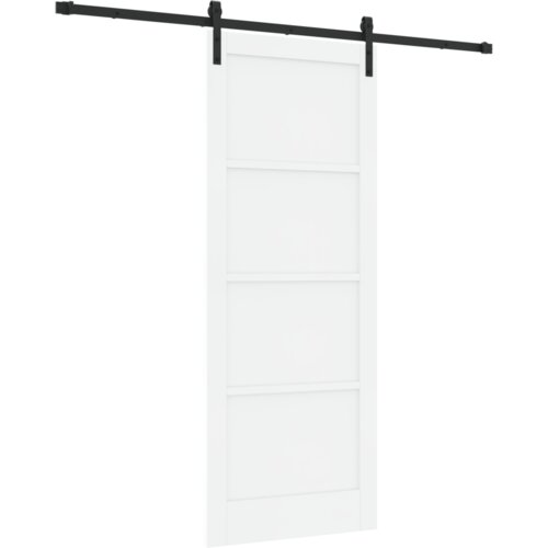 vidaXL klizna vrata s kompletnim hardverom bijela 83x211 cm čvrsta drvena borovina Cene