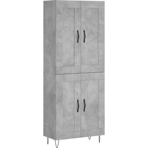 vidaXL Visoka komoda betonsko siva 69,5x34x180 cm inženirski les, (20804837) Cene