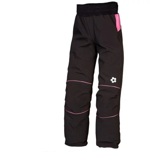 Kukadloo Softshell girls' pants - black-pink