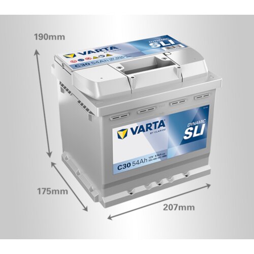 Varta akumulator dynamic sli, 12V, 54Ah Slike