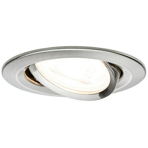 PAULMANN Ugradbena LED svjetiljka Nova (6,5 W, Brušeno željezo, Topla bijela, Ugradbena dubina: 90 mm) Cijene