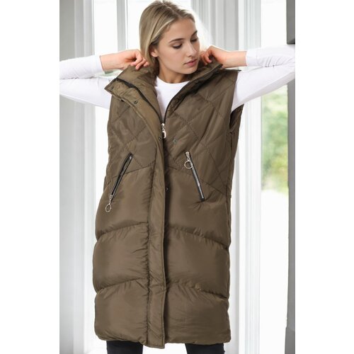 Dewberry Z6743 WOMEN'S VEST-KHAKI-1 Cene