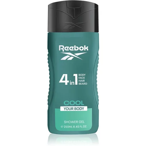 Reebok Cool Your Body osvežujoč gel za prhanje 4 v 1 za moške 250 ml