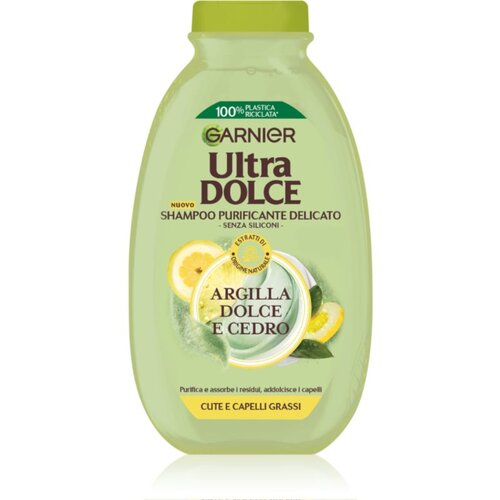Garnier Ultra Doux Clay and Cedar &amp;scaron;ampon za mastno lasi&amp;scaron;če 250 ml Slike