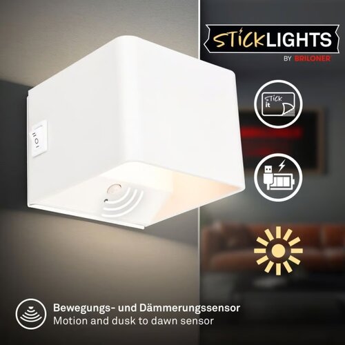 BRILONER 3879016 - led punjiva zidna svetiljka sa senzorom borra LED/1,5W/5V 3600 mah bela Slike
