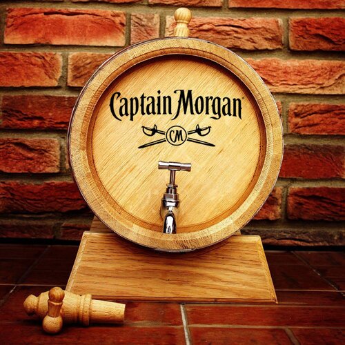  Ručno izrađena hrastova bačva Captain Morgan s slavinom i postoljem Cijene