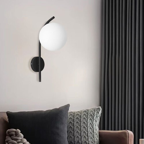Toolight Zidni svijećnjak G103-1W BLACK Slike