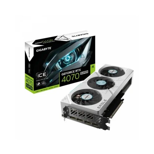 Gigabyte GeForce RTX 4070 SUPER EAGLE OC ICE 12GB grafična kartica, GDDR6X 12GB/192bit, PCI-E 4.0, 1x HDMI, 3x DP, 1x 12VHPWR, White, Retail - GV-N407SEAGLEOC ICE-12GD Cene
