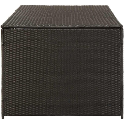  Vrtna kutija za pohranu od poliratana 180 x 90 x 70 cm smeđa Slike